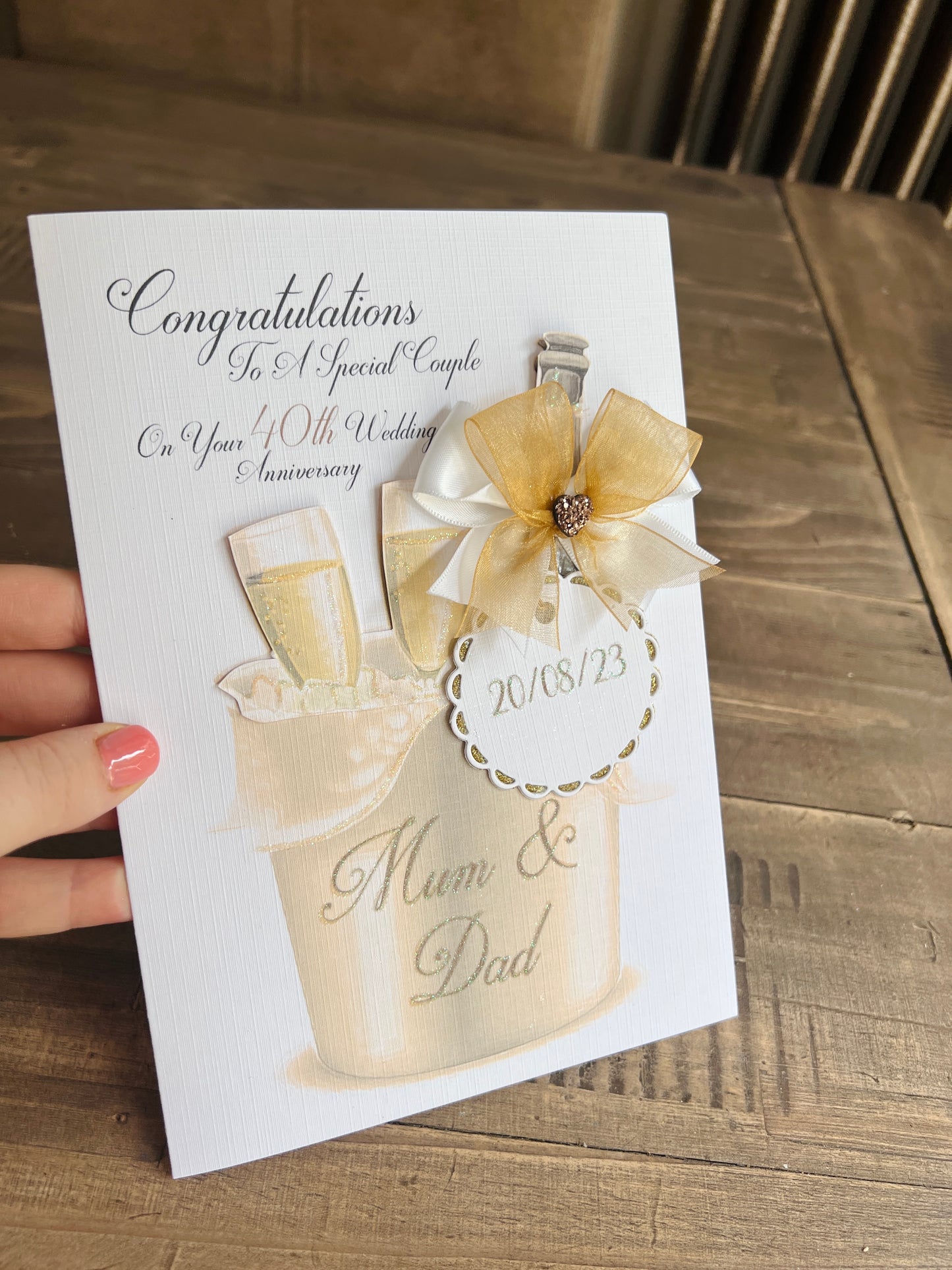 Wedding Anniversary Bucket Card