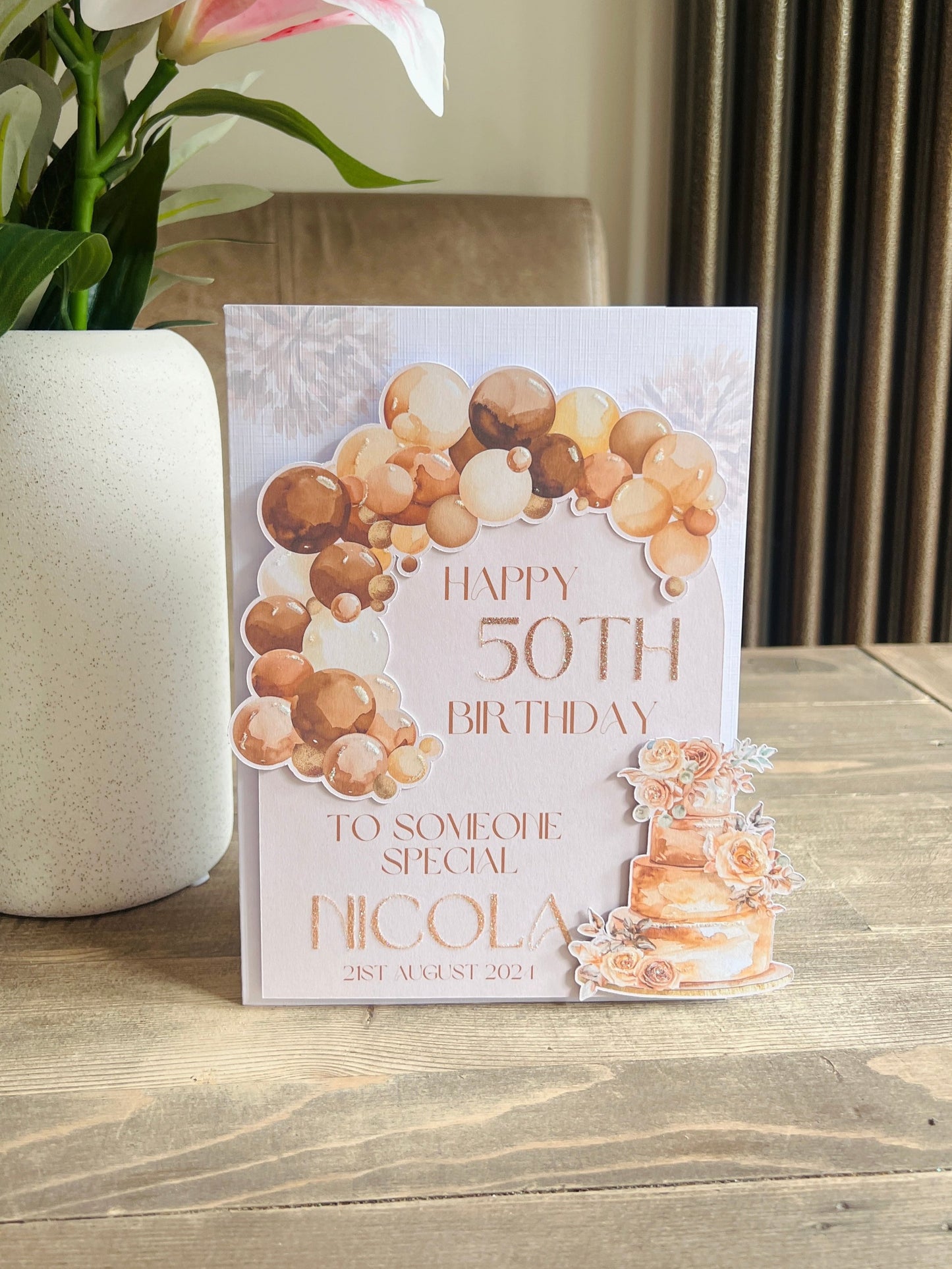 Boho Balloon Arch Card