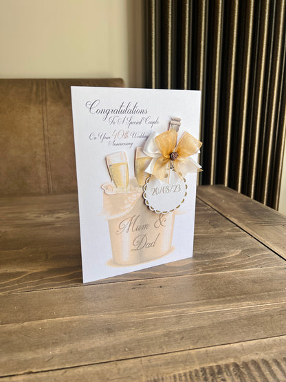 Wedding Anniversary Bucket Card