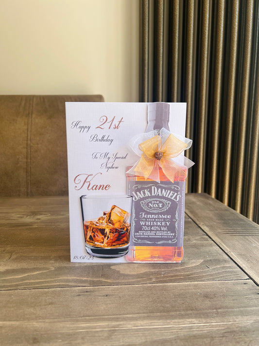 Whiskey Bottle Card