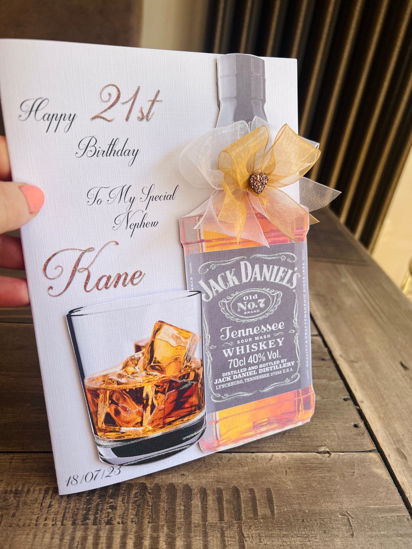 Whiskey Bottle Card