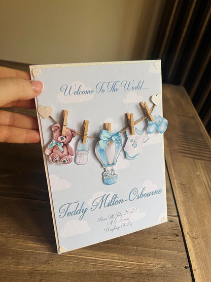 Baby Washing Line Card