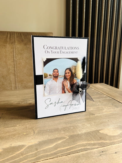 Engagement Pampas Photo Card