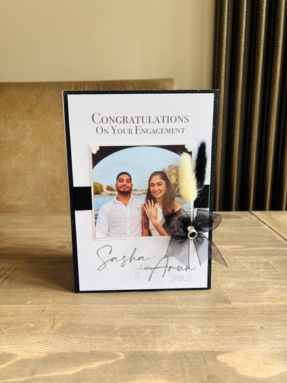 Engagement Pampas Photo Card