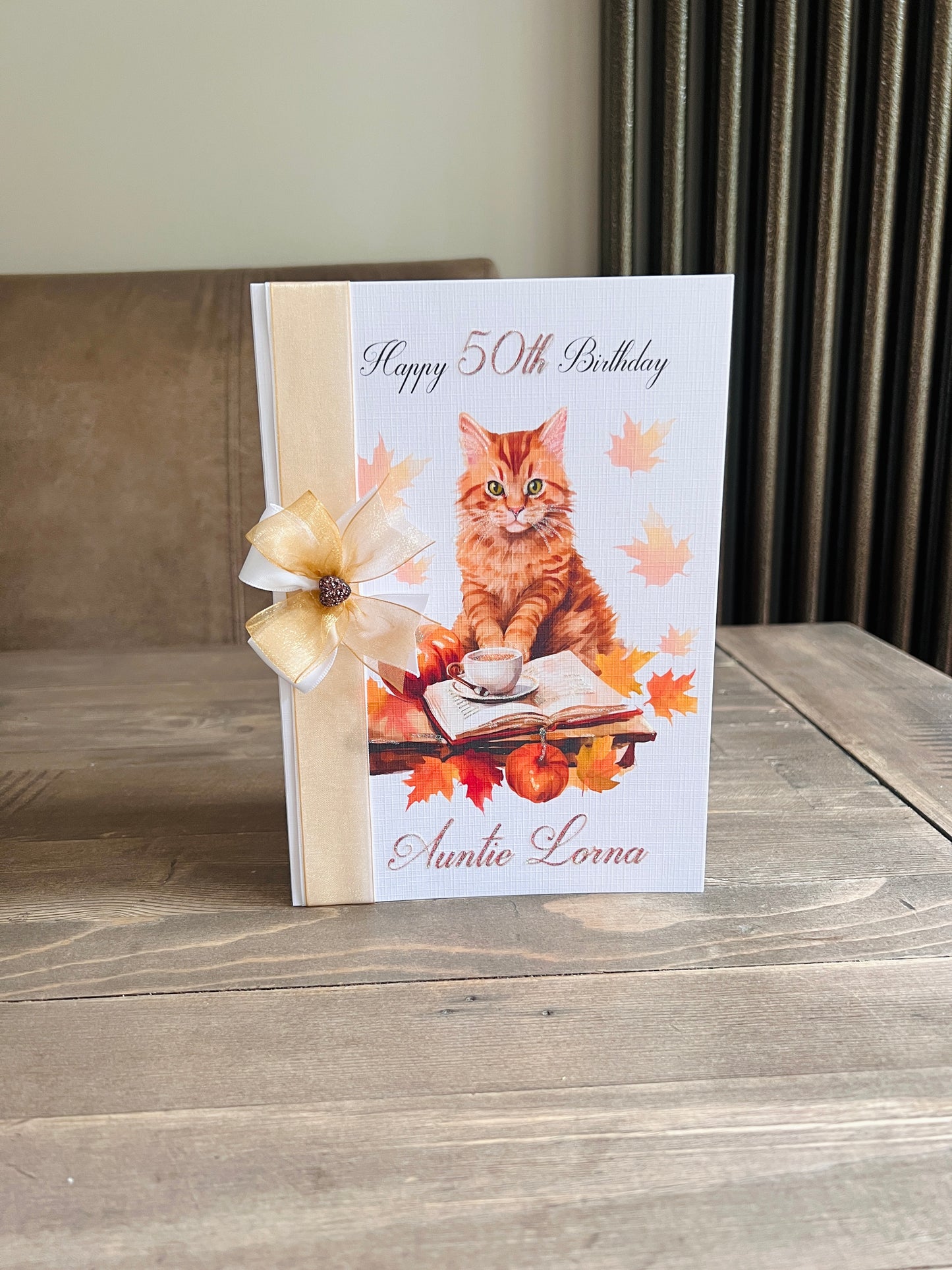 Autumnal Cat Card