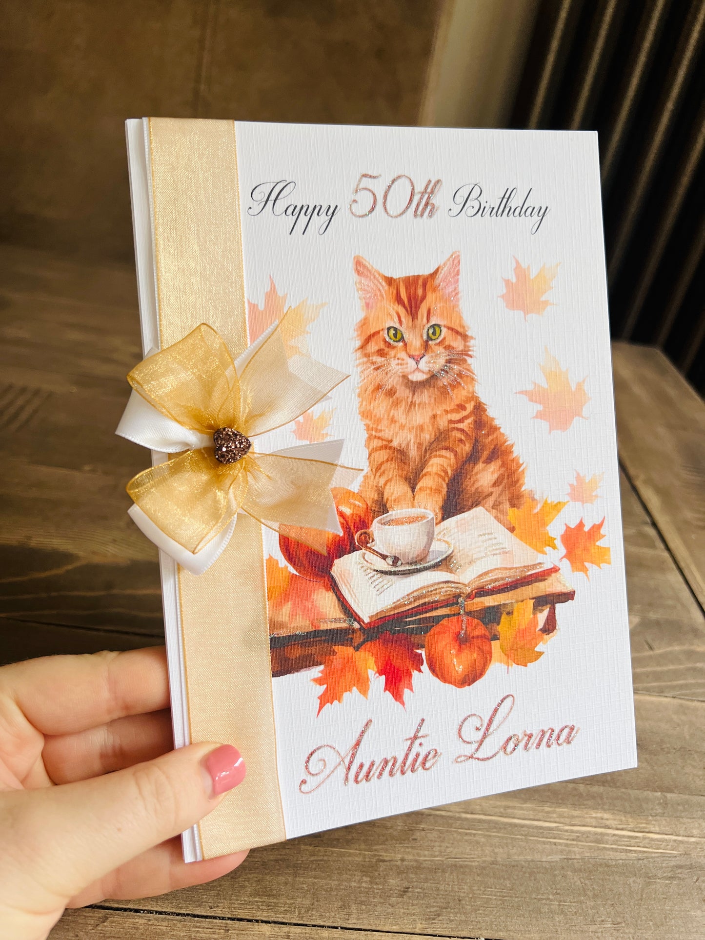 Autumnal Cat Card