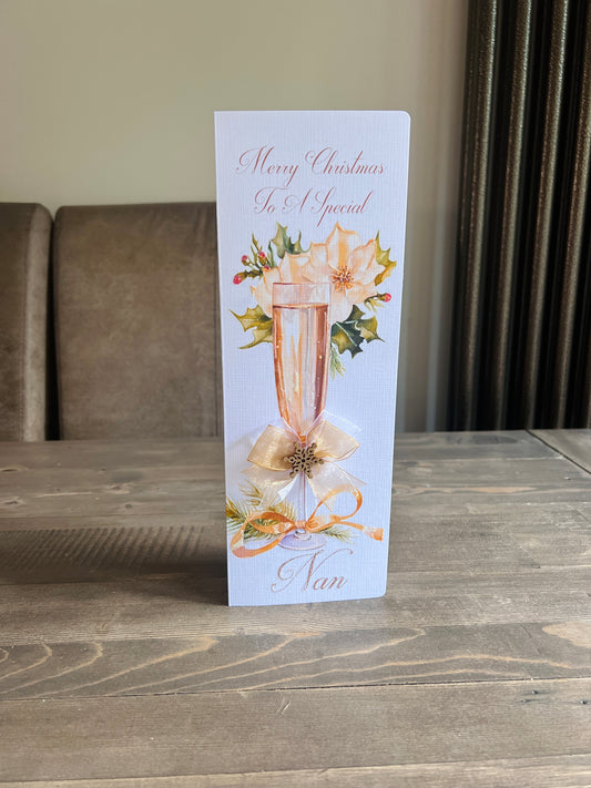 Christmas Champagne Card