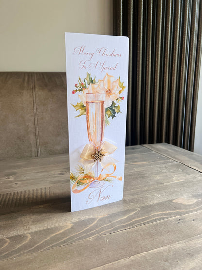 Christmas Champagne Card