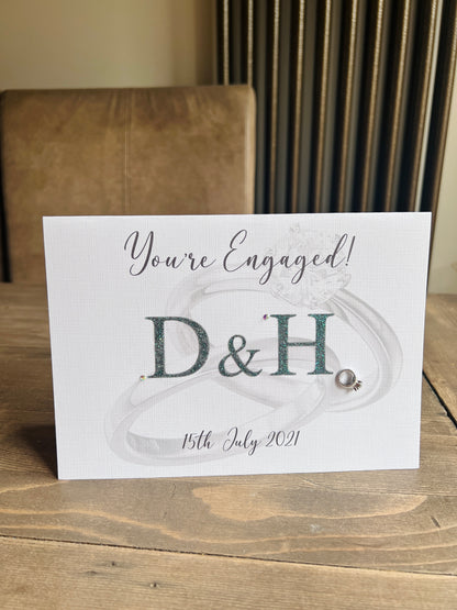 Initials Engagement Card