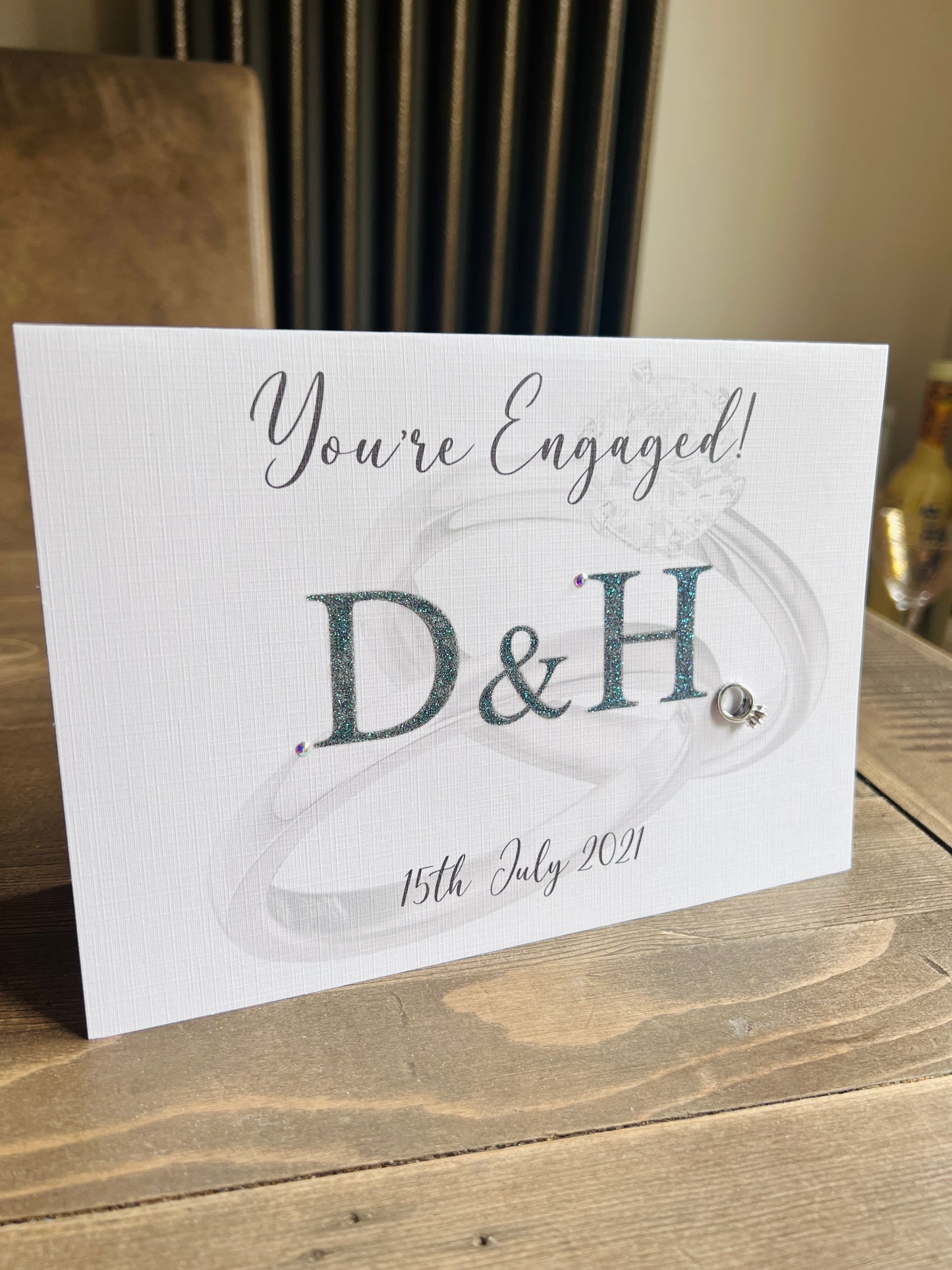 Initials Engagement Card