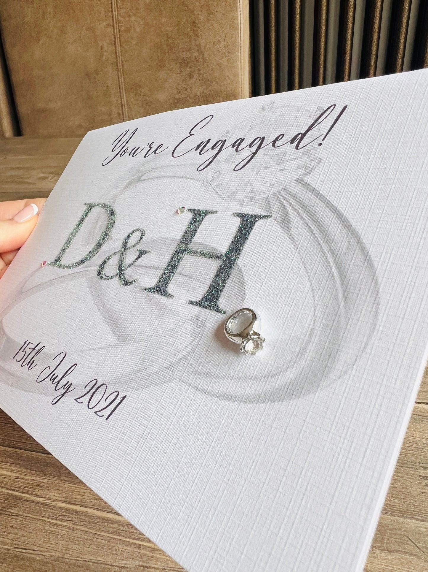 Initials Engagement Card