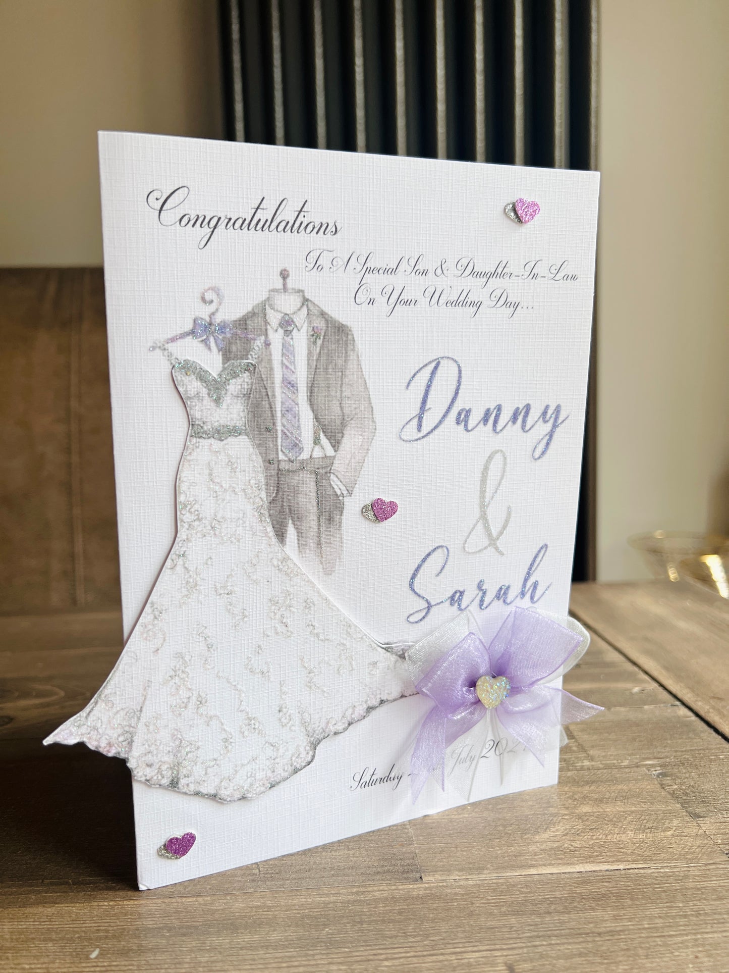 3D Wedding Outfit Card