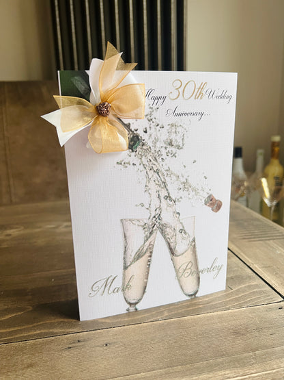 Popping Champagne Card