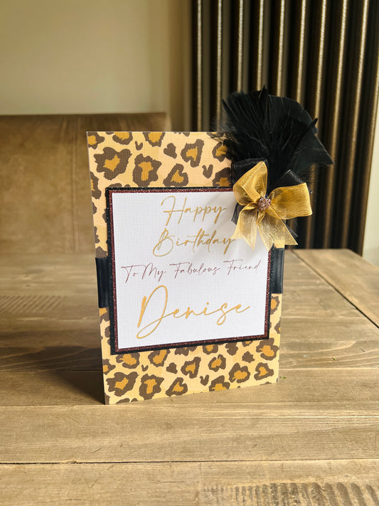 Cheetah Print Card